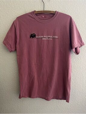 Glacier National Park Montana Embroidered Bear Tee